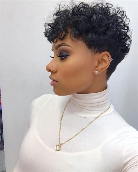 short pixie hair cuts for black hair|curly pixie cut black girl.